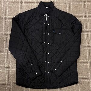Criquet Black Quilted Shirt Jacket